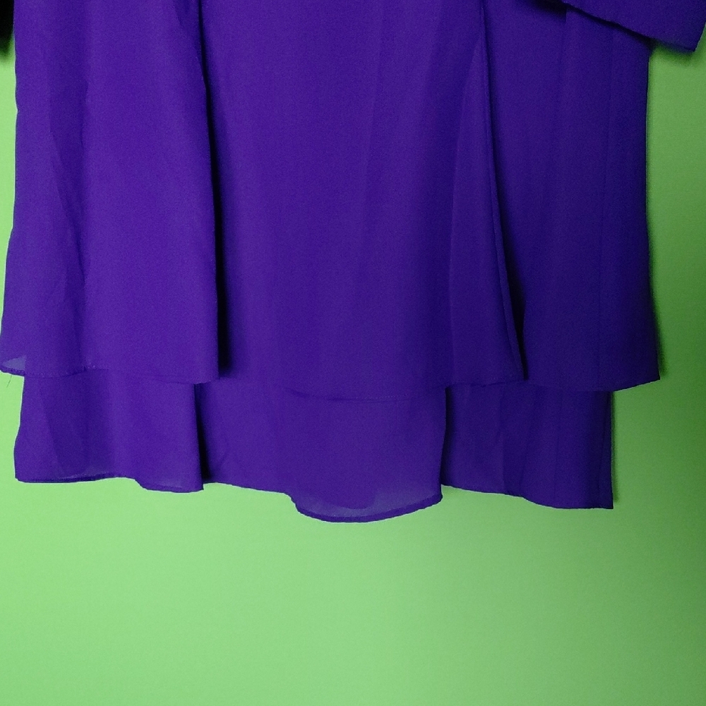 Chaus Purple Long Sleeve Dress, Sz. 20W - Picture 2 of 5